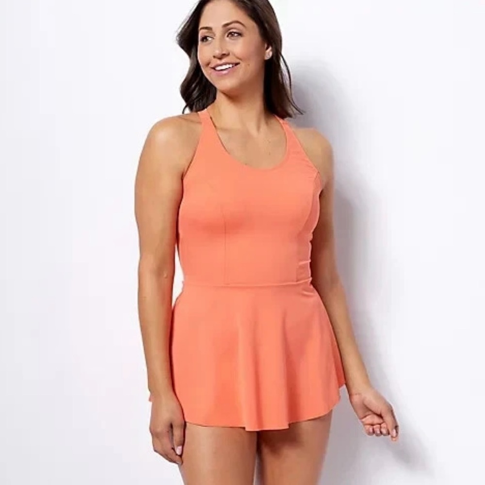 Isaac Mizrahi Bridgehampton Women's Orange Swim Tankini